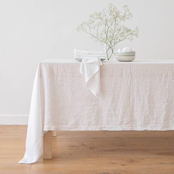 Optical White Stone Washed Linen Napkin