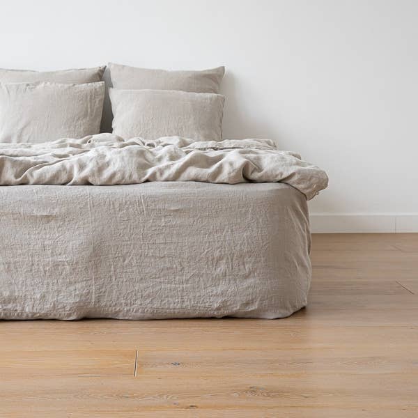 Fitted Sheet Natural Stone Washed Linen - King