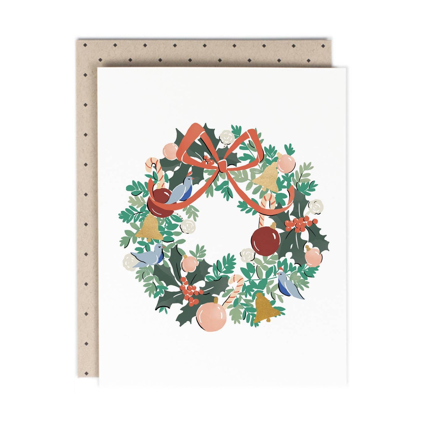 Wreath Holiday Card: Single Card