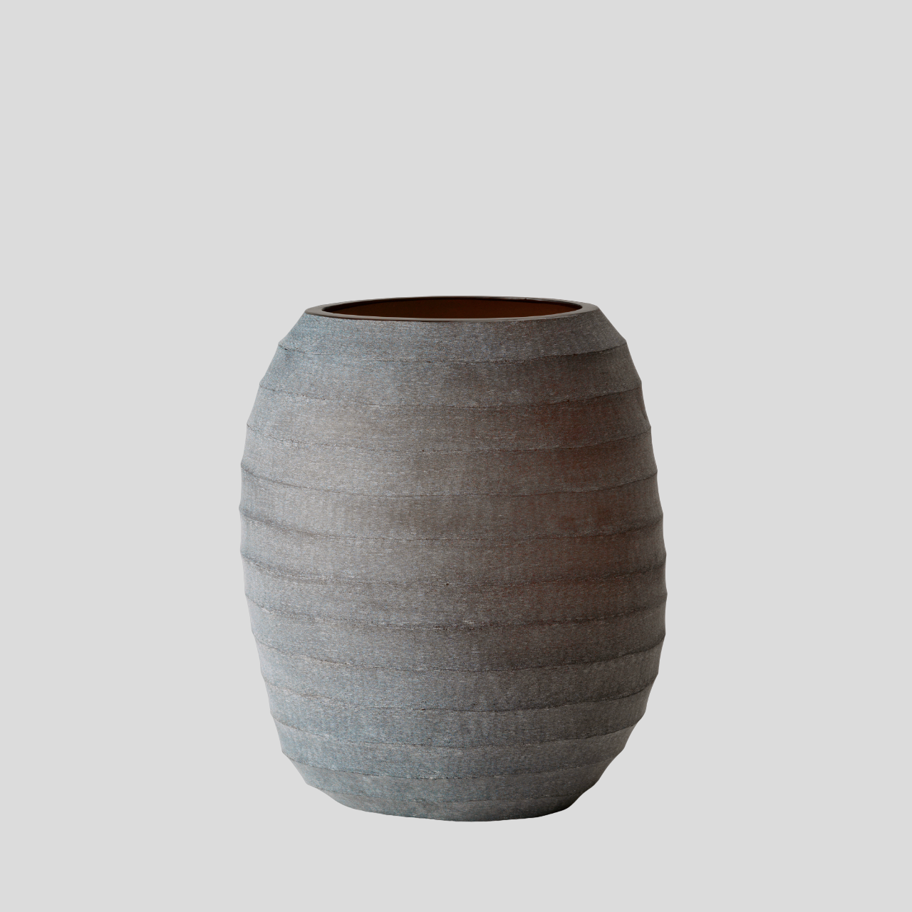 Organic Vase 03 - Smoke Grey