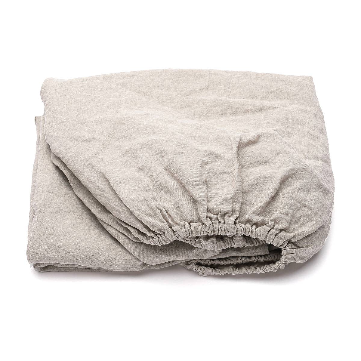Fitted Sheet Natural Stone Washed Linen - King