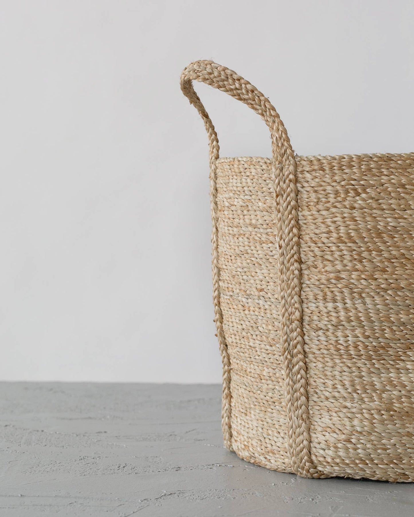 Jute Round Laundry Basket - Tall