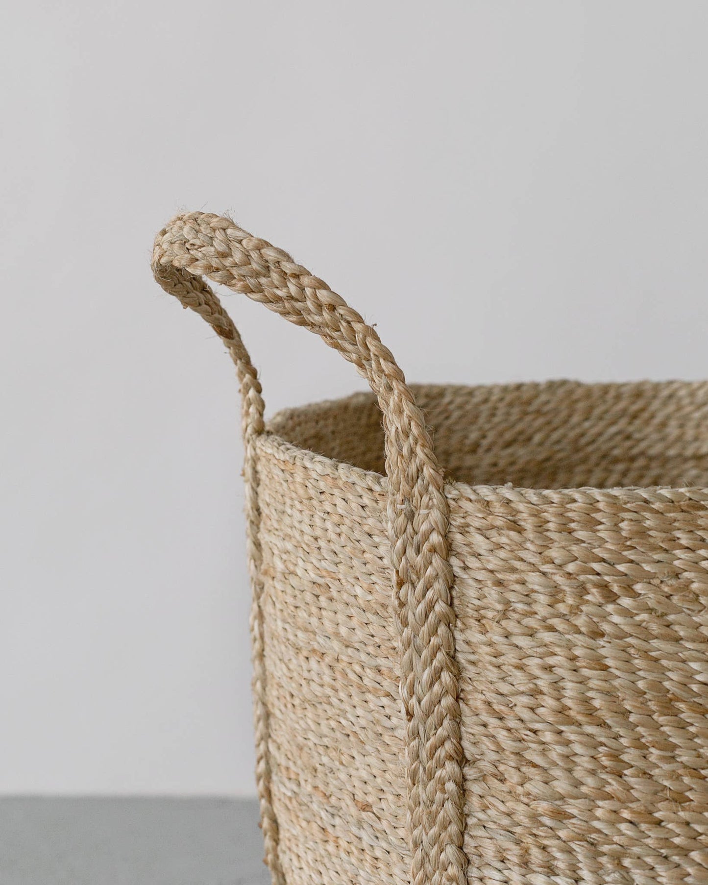 Jute Round Laundry Basket - Tall