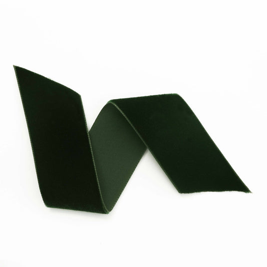 Dark Green Swiss Velvet Ribbon