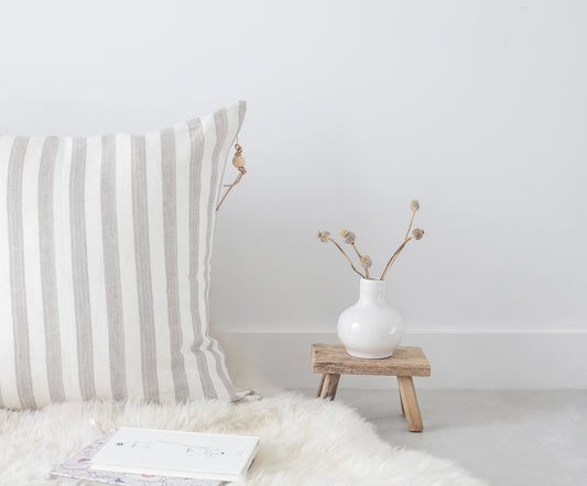 Stripe Linen Floor Pillow