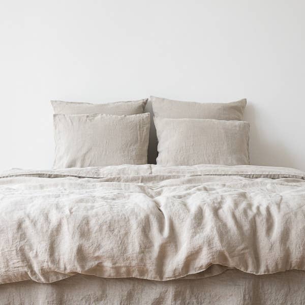 Fitted Sheet Natural Stone Washed Linen - King