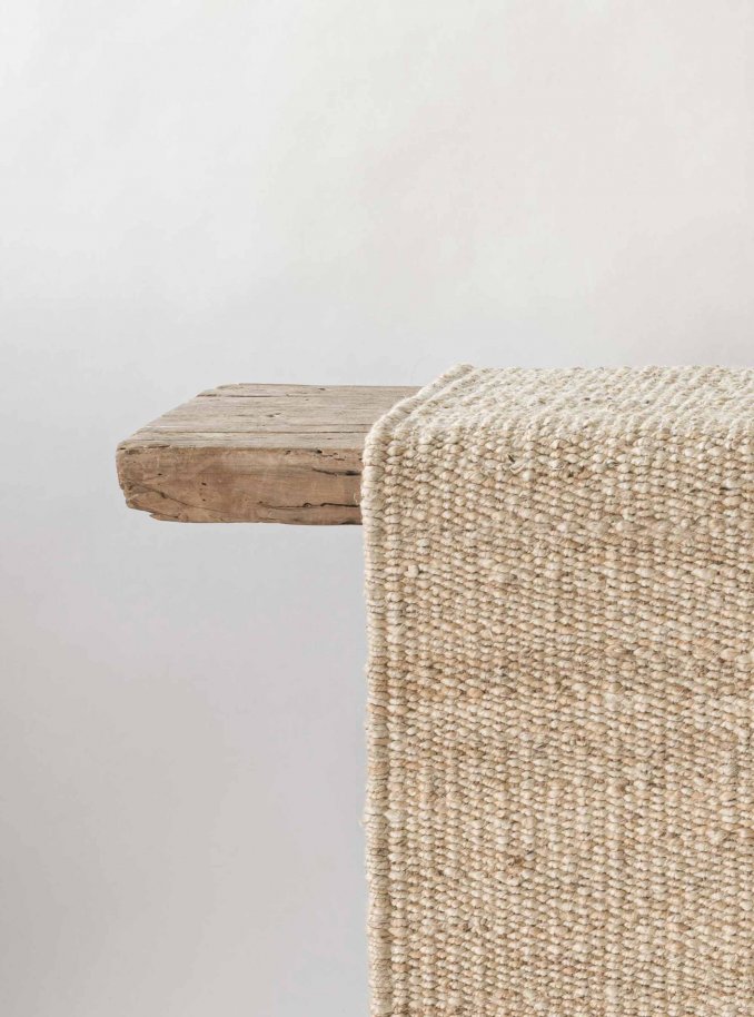 Hemp Tassle Rug - Bleached