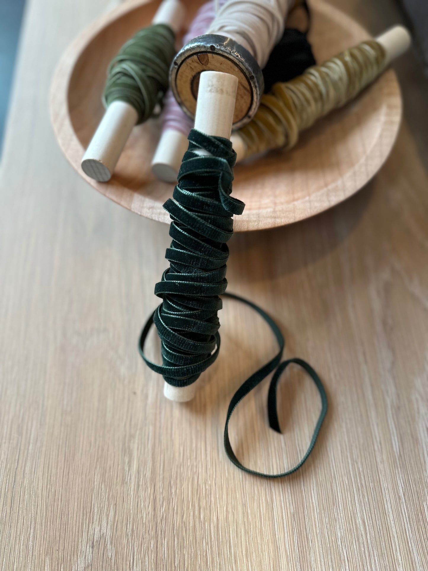 Dark Green Swiss Velvet Ribbon