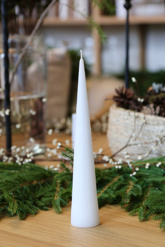 Cone Candle - Pure White