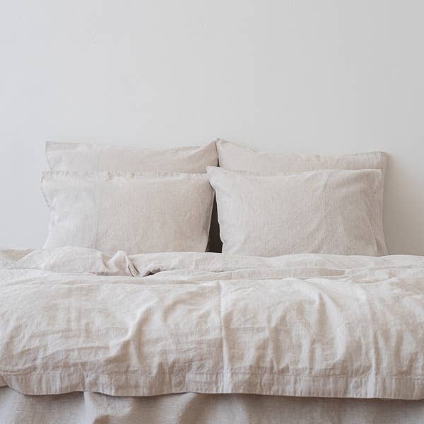 Natural Washed Pinstripe Pillow Case - King