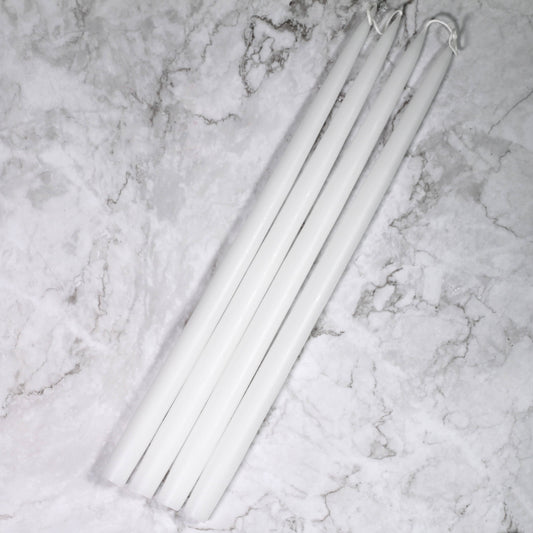 White Danish Taper Candle - 18"