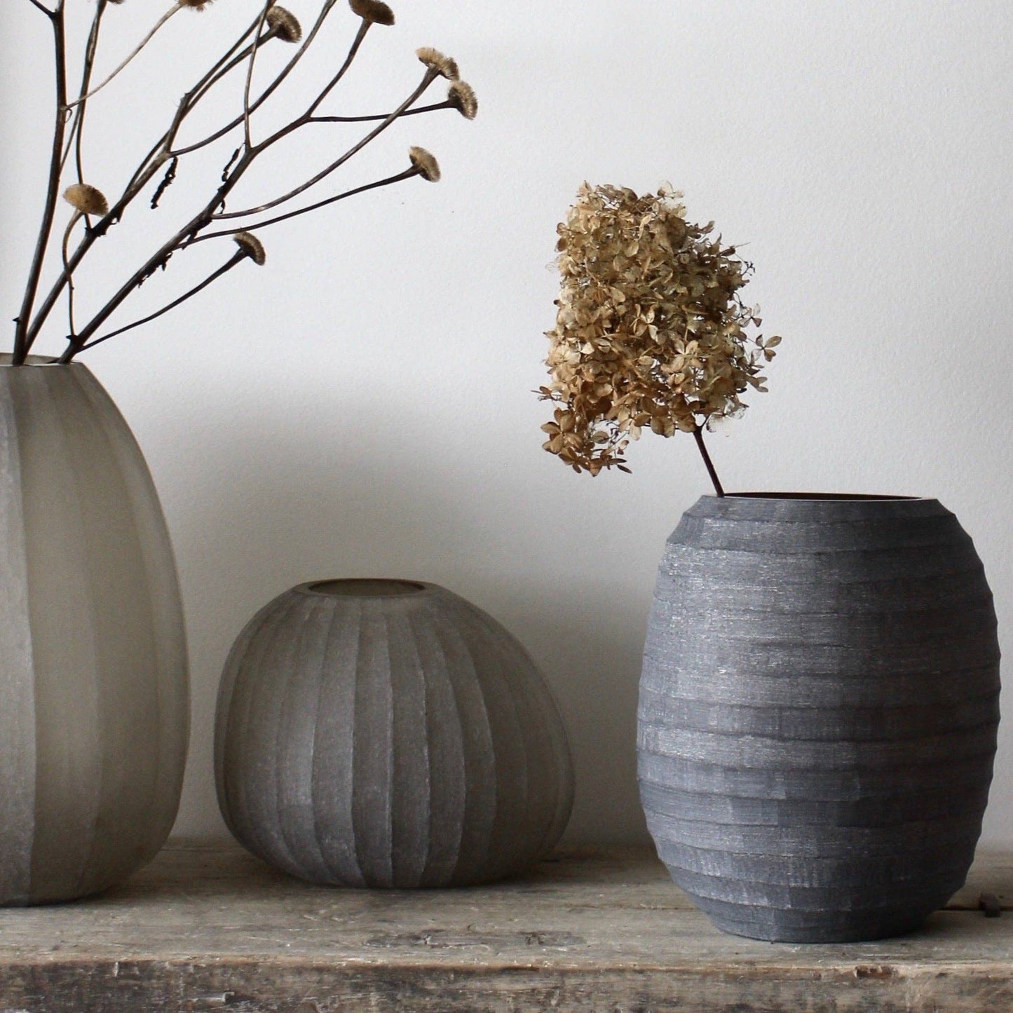 Organic Vase 03 - Smoke Grey