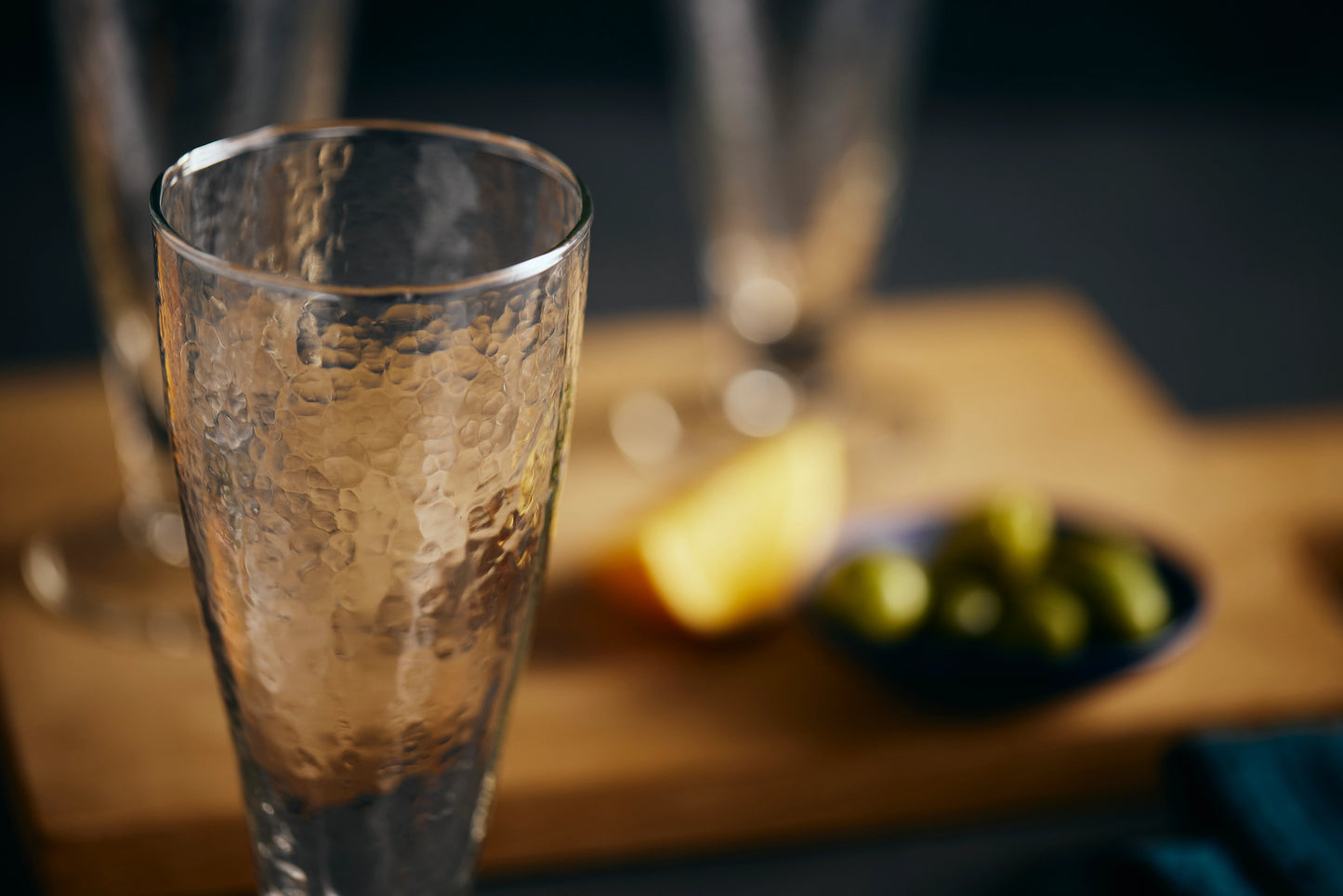 Pebbled Tulip Glass