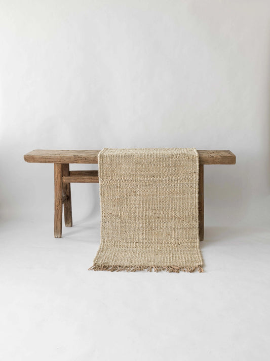 Hemp Tassle Rug - Bleached