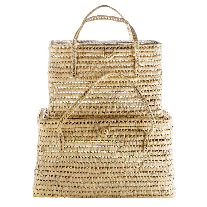 Rectangular Basket w/ Lid - Small