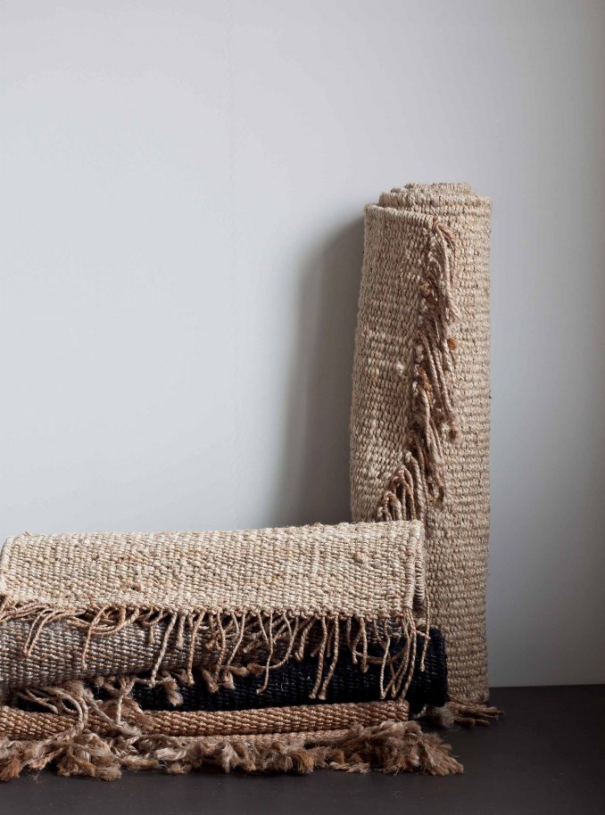 Hemp Tassle Rug - Bleached