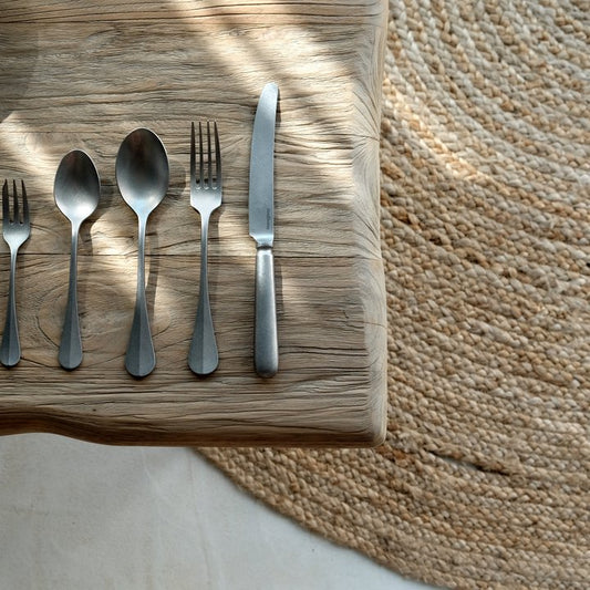 Stainless Steel Matte Flatware - Set of 5