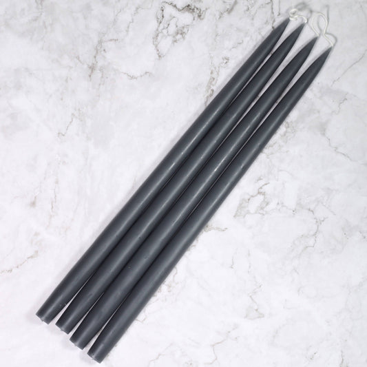Dark Grey Danish Taper Candle - 18"