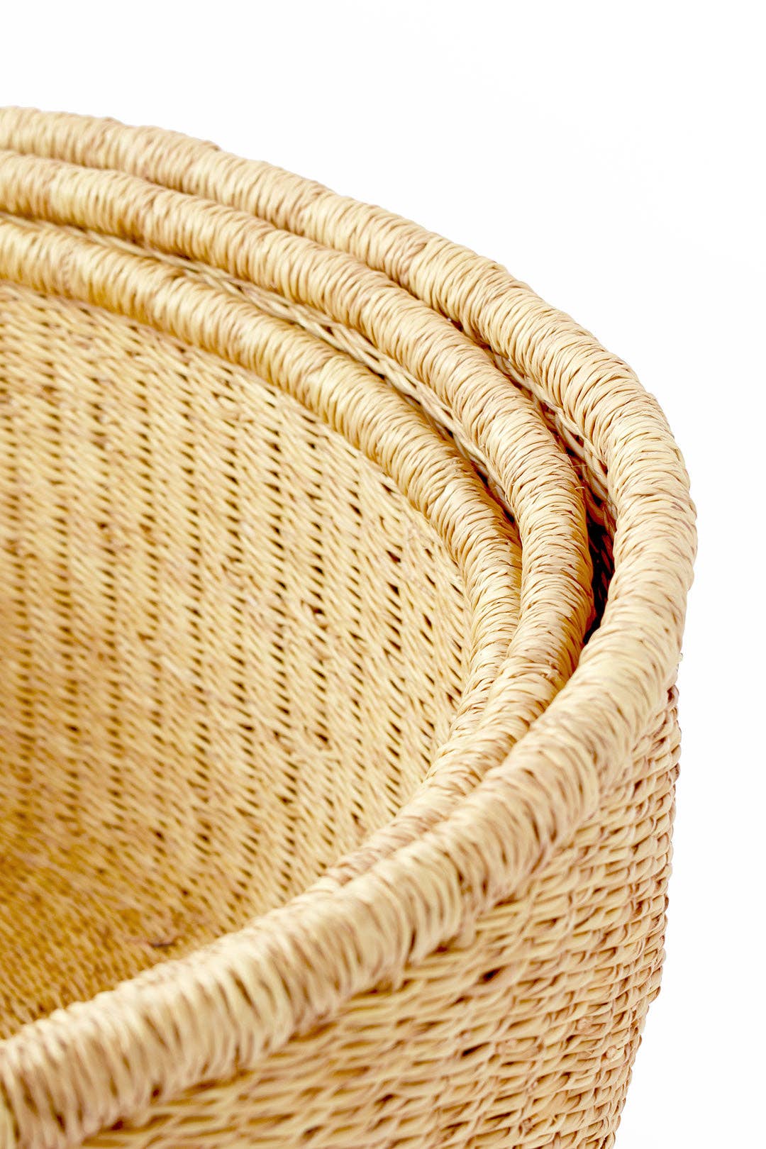 Natural Woven Grass Floor Baskets