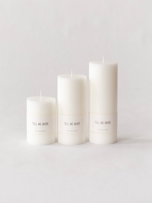 Stearin Pillar Candle - Medium