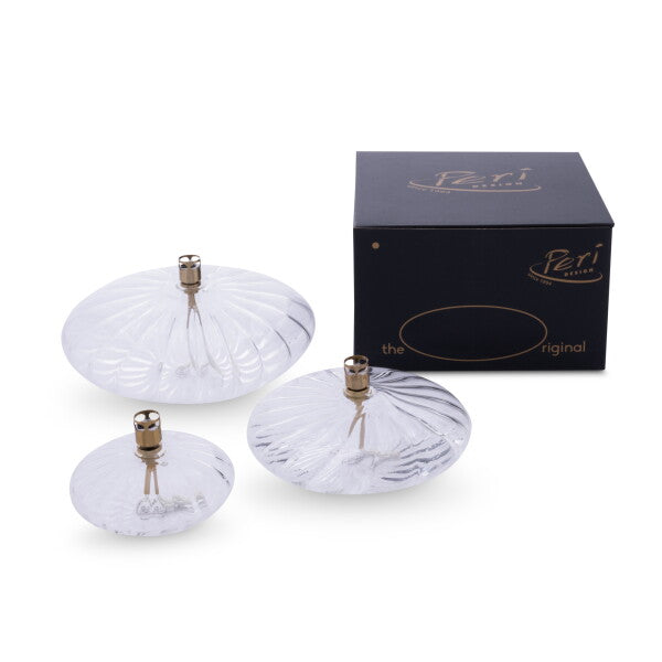 Elegant Clear Disc Oil Lamp