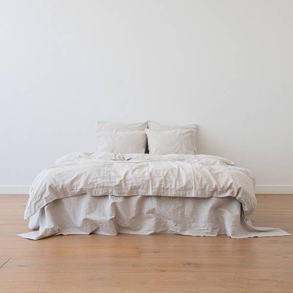 Natural Washed Pinstripe Pillow Case - King