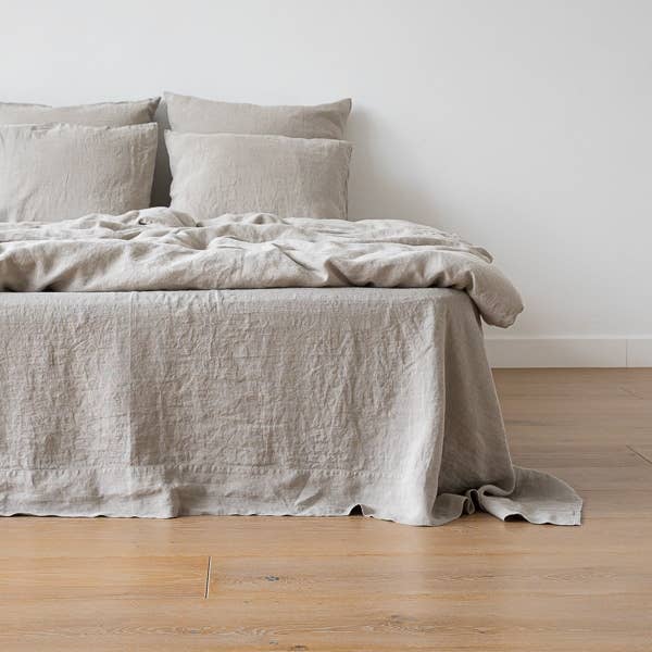 Flat Sheet Natural Stone Washed Linen - King
