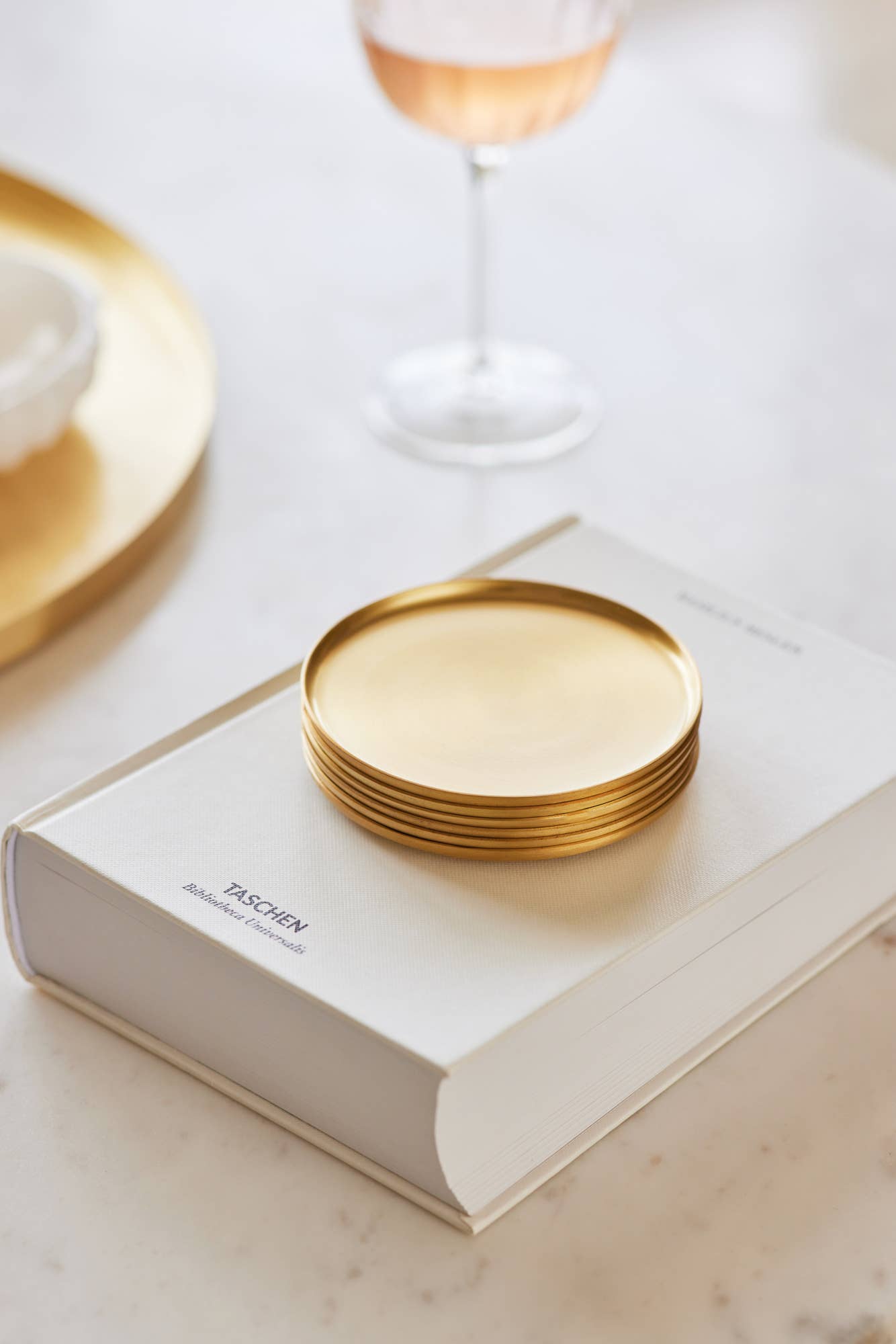 Heirloom Brass Round Coasters - Set of 4