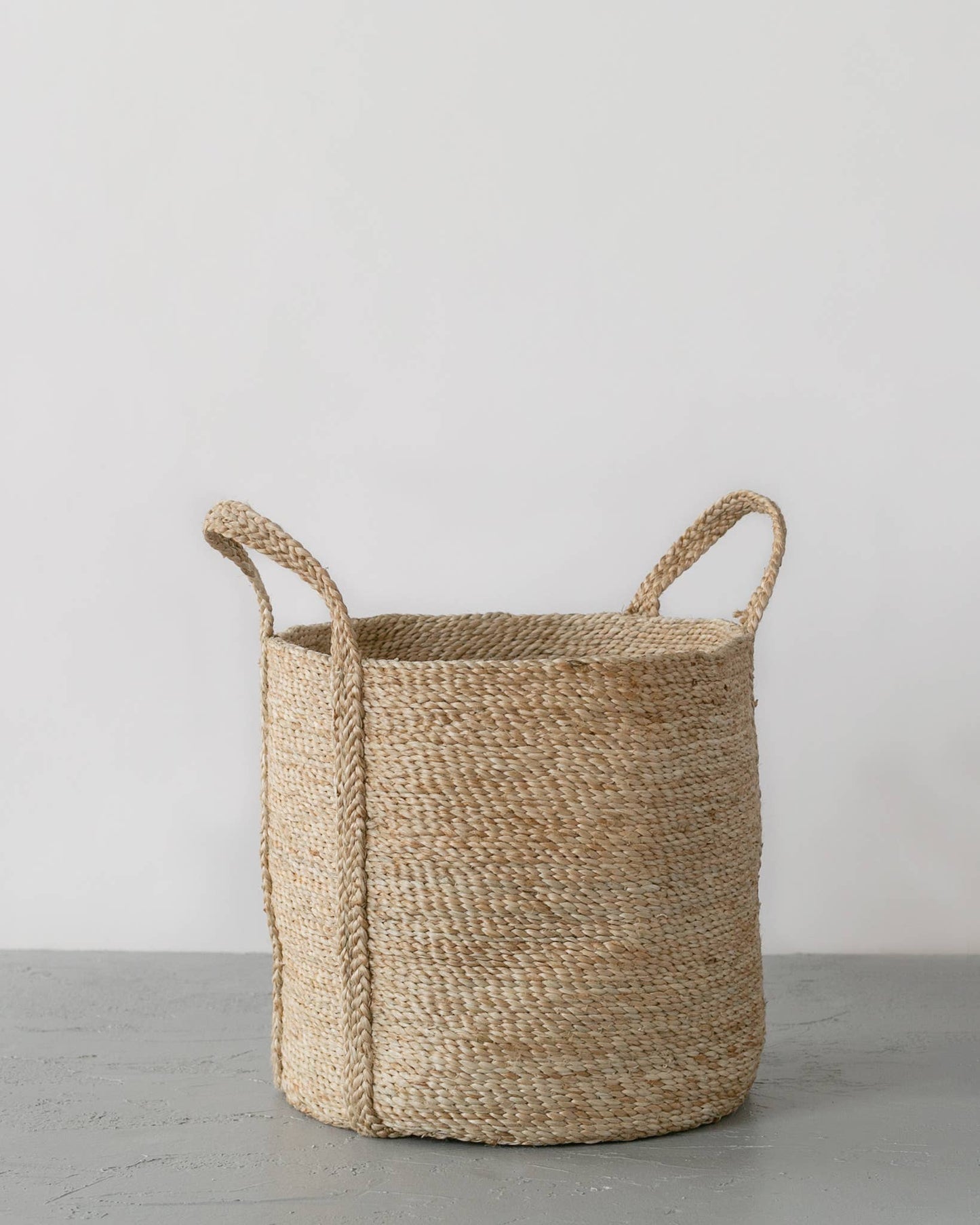 Jute Round Laundry Basket - Tall