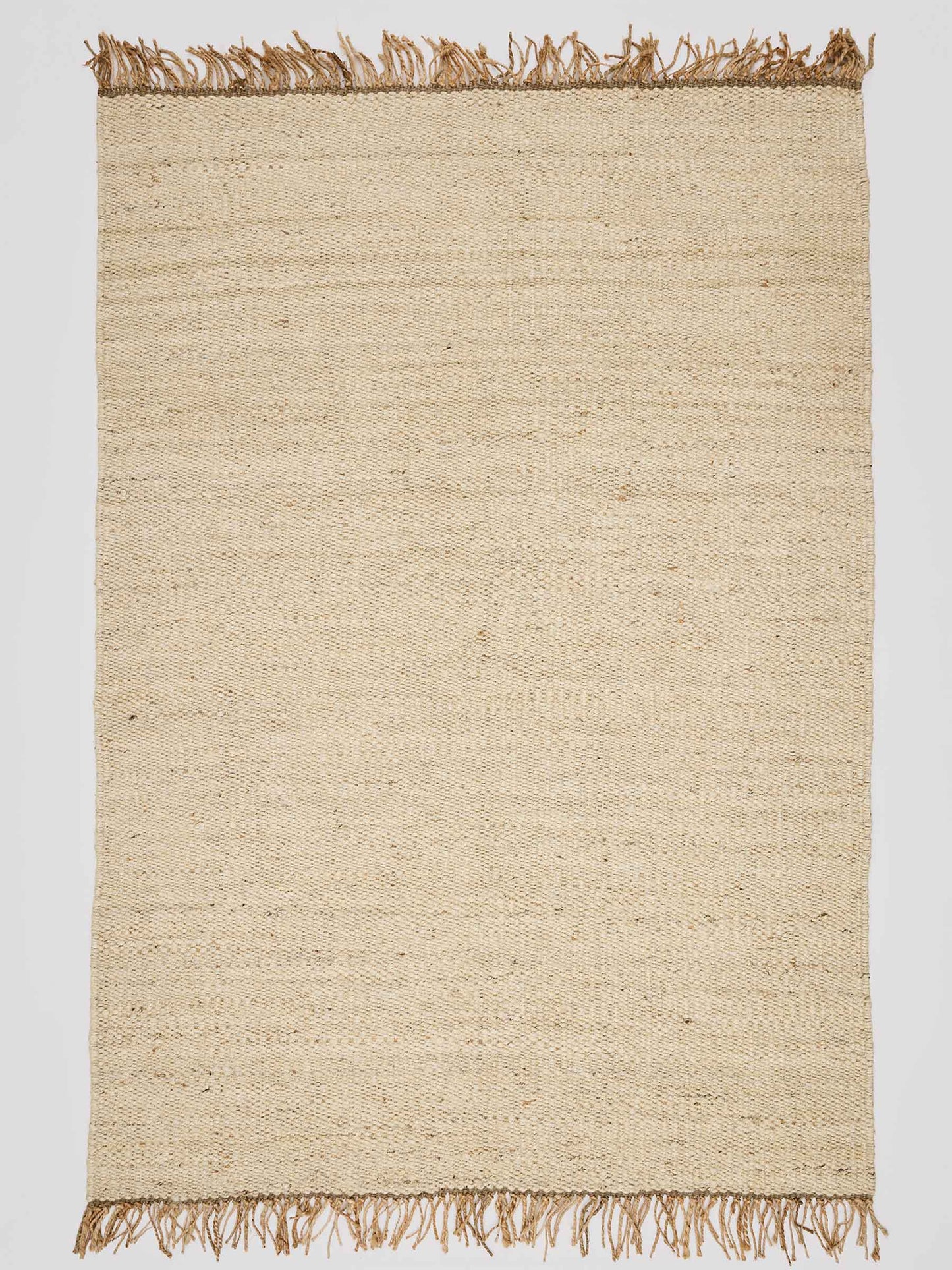 Hemp Tassle Rug - Bleached