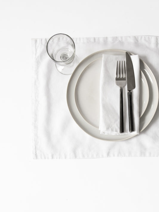 Linen Placemat - Bleached White