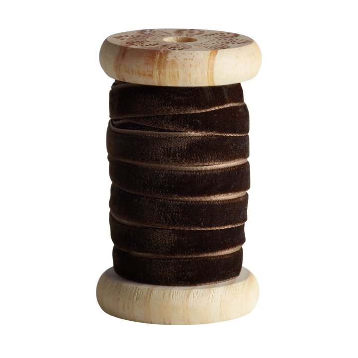 Mocca Velvet Ribbon - 1cm