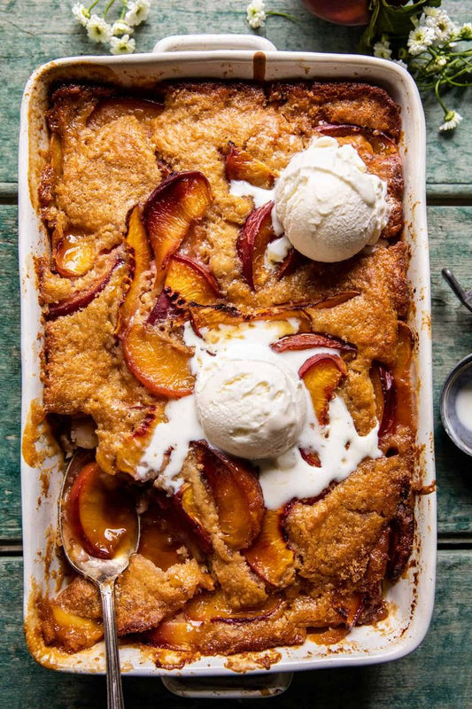 Peach Cobbler ~ Featuring Crosby Organics Peaches