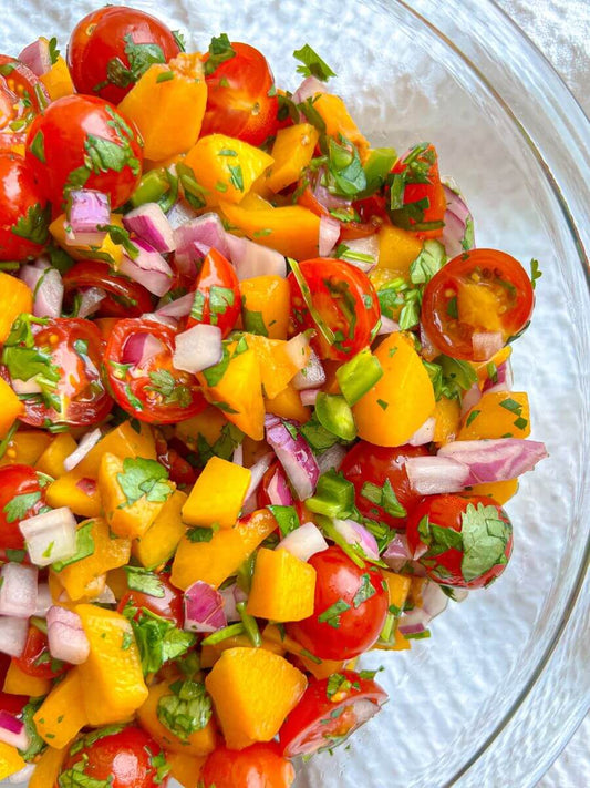 Peach Tomato Salsa ~ Featuring Crosby Organics Peaches