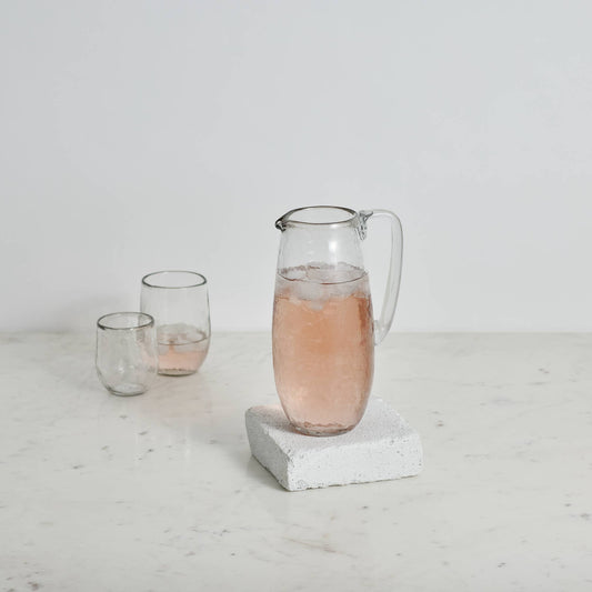 Pebbled Glass Pitcher