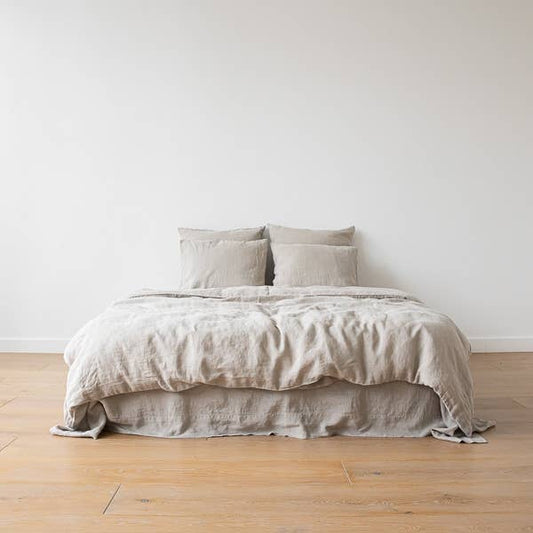 Natural Stone Washed Linen Duvet - Queen