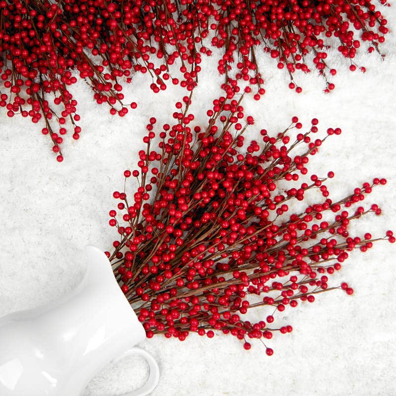 Red Berry Stem - 22''