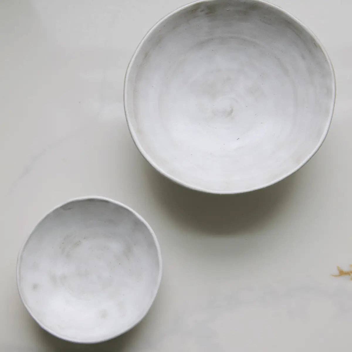 footed ceramic display bowl