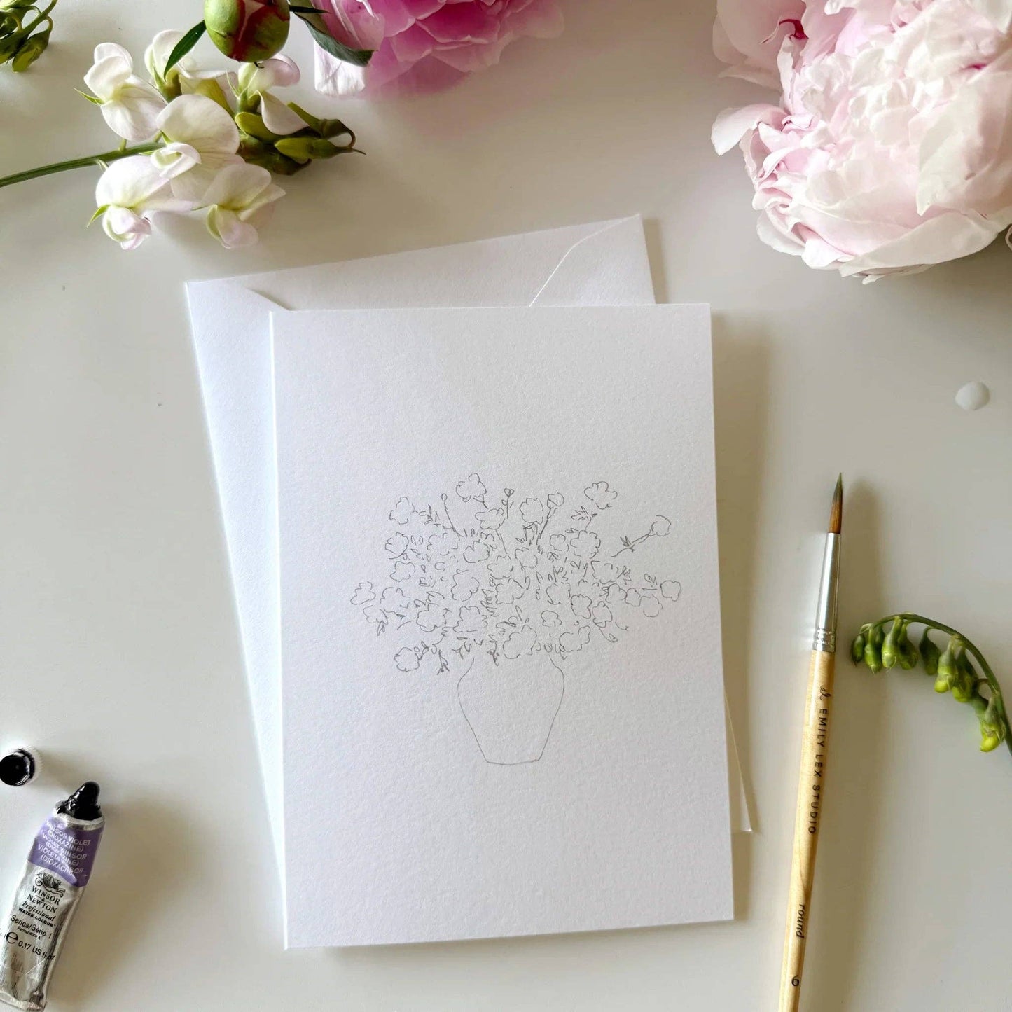 Bouquets Paintable Watercolour Notecard Set