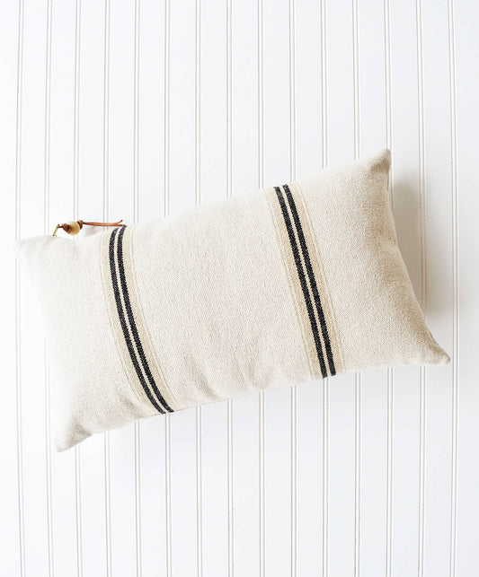 French Cotton Pillow w/ Stripes