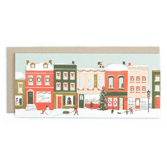 City Sidewalks Holiday Card: Single card