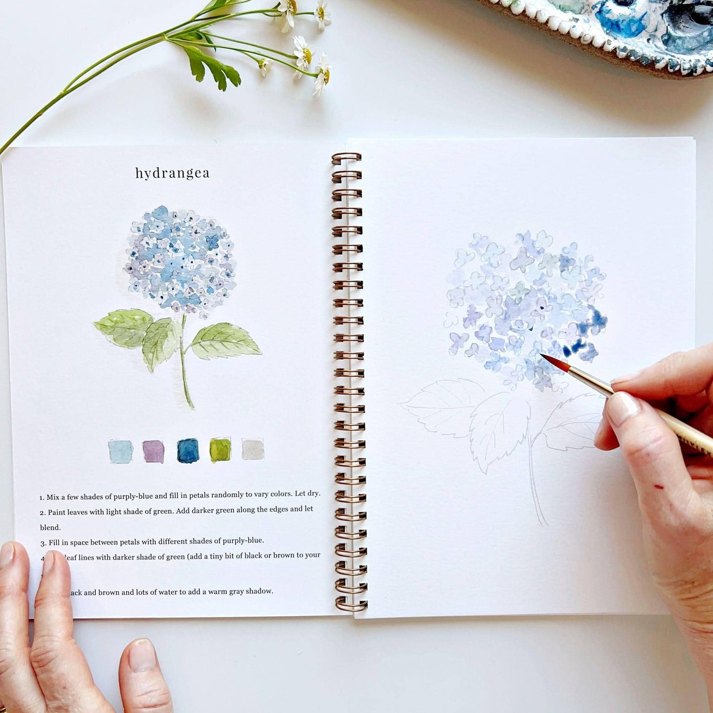 Flowers Watercolour Workbook
