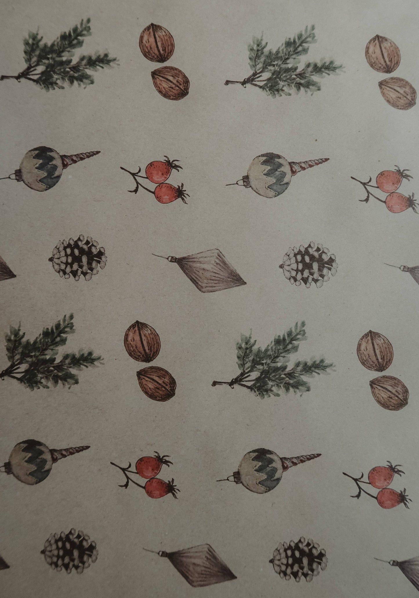 Christmas Kraft Wrapping Paper - Set of 3