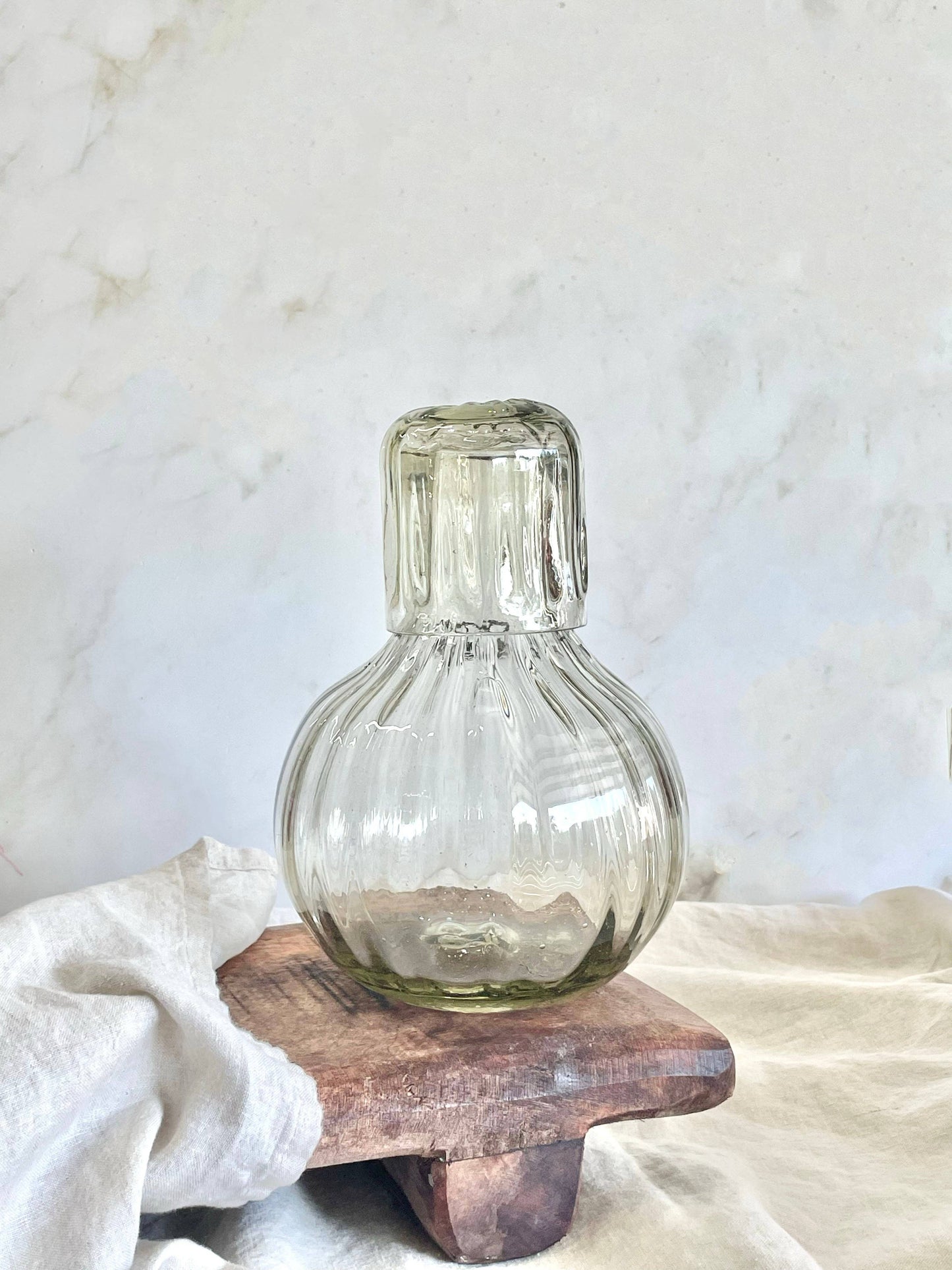 Handblown Fluted Carafe Set