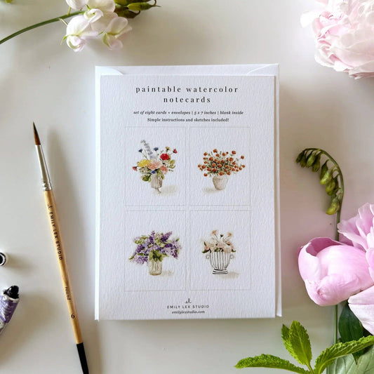 Bouquets Paintable Watercolour Notecard Set