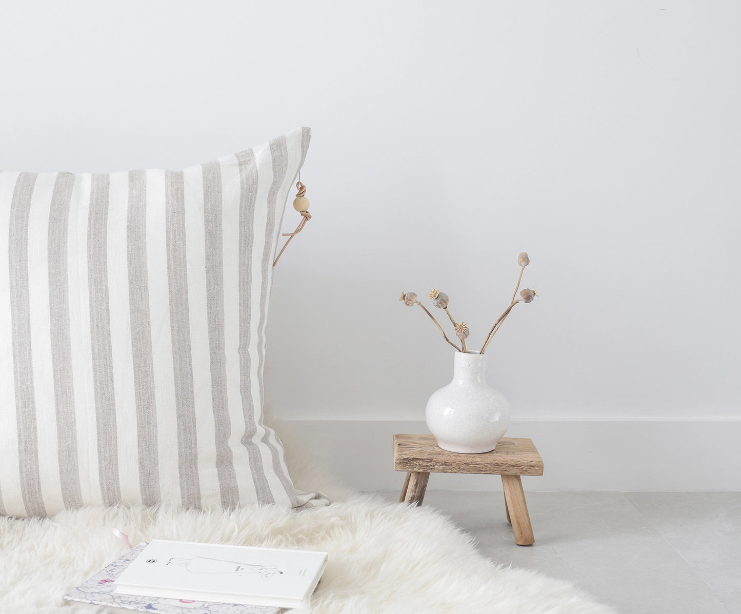 Stripe Linen Floor Pillow