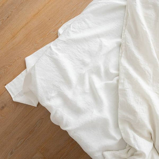 Queen Stone Washed Linen Fitted Sheet