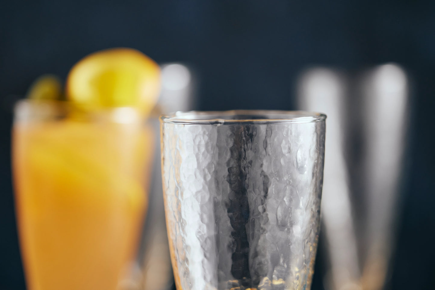 Pebbled Tulip Glass