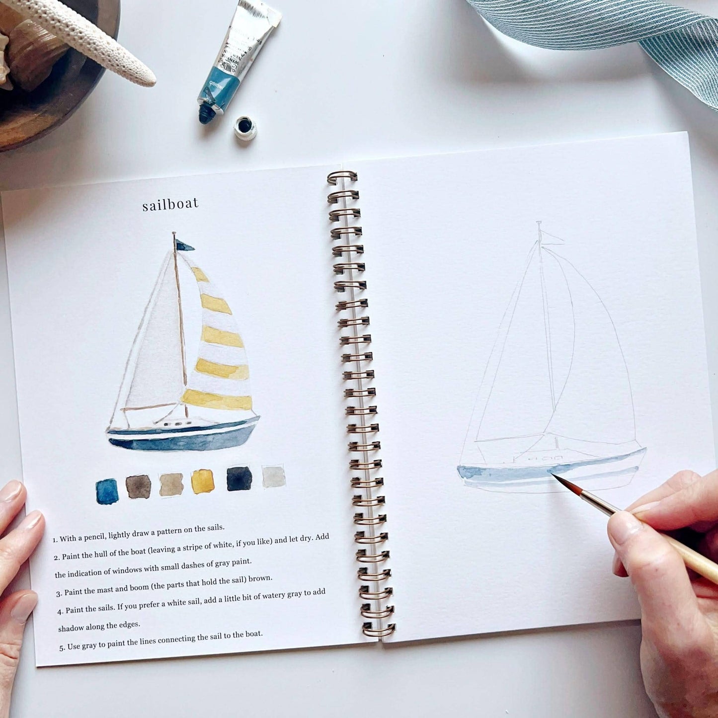 Seaside Watercolour Workbook