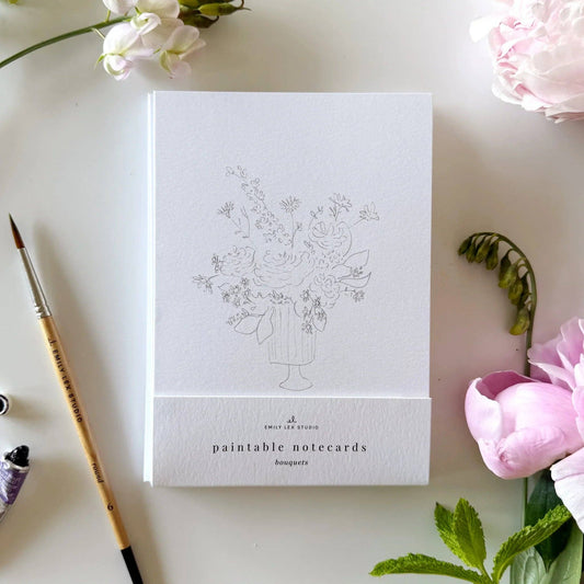 Bouquets Paintable Watercolour Notecard Set